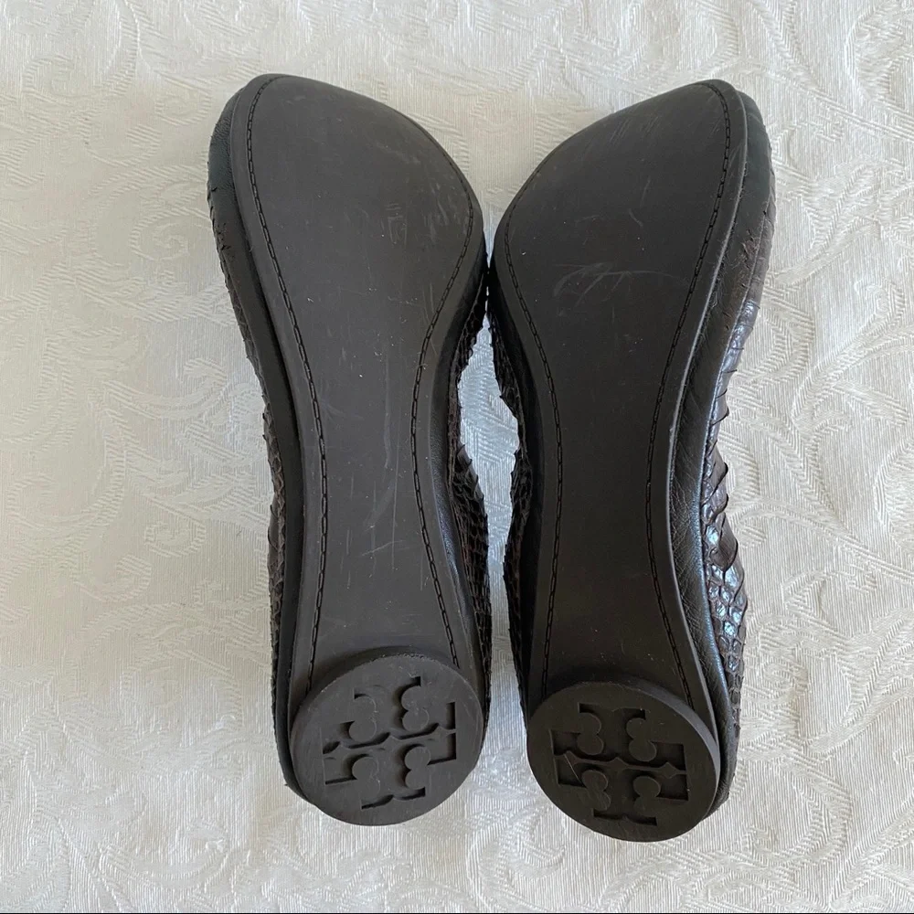 Tory Burch snake skin flats